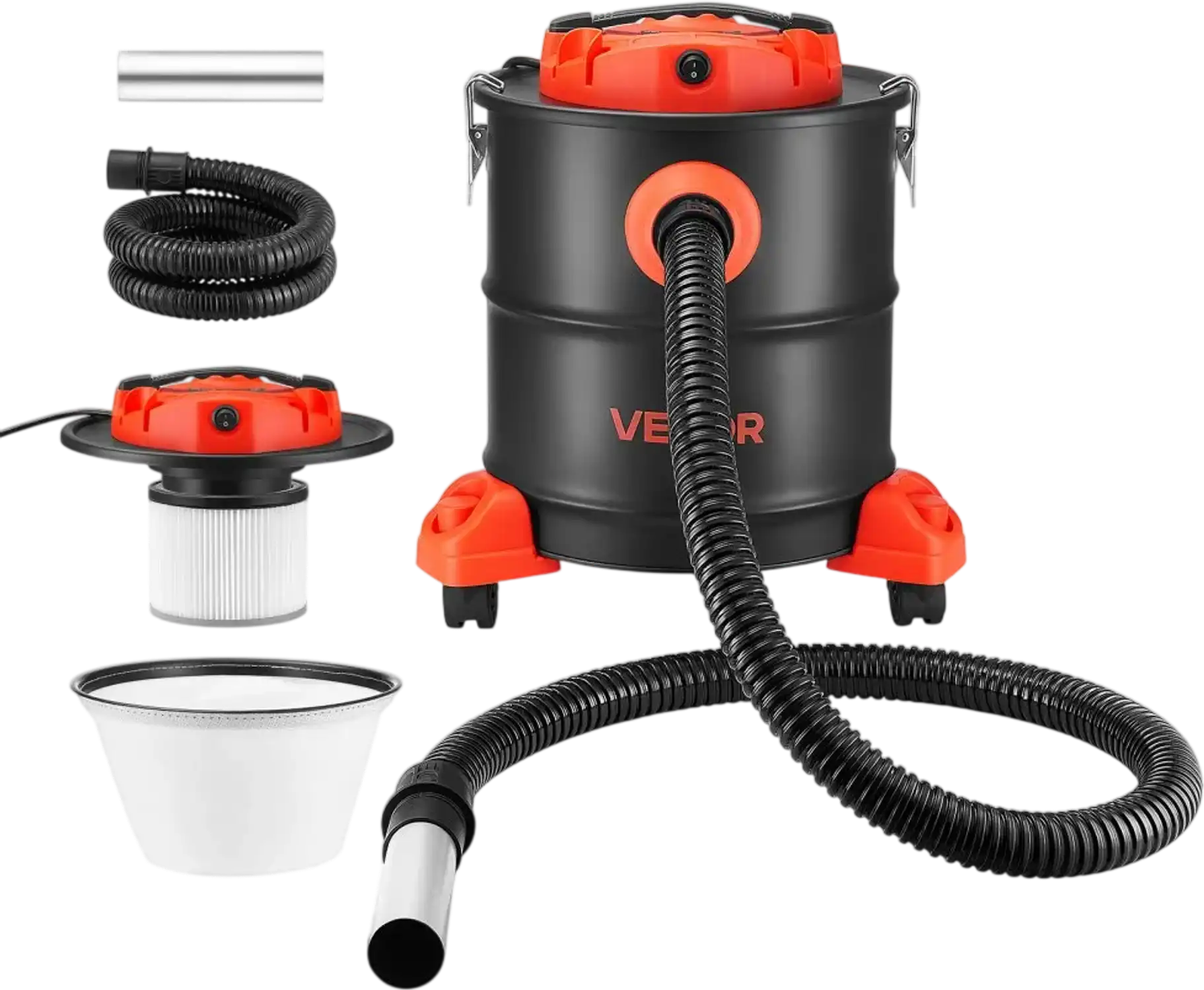 Vevor Ash Vacuum 5.3 Gallon 1200W Fireplace Cleaner New
