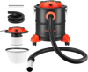 VEVOR Ash Vacuum 5.3 Gallon, 1200W Powerful Fireplace Cleaner with Casters, for Fireplace, Pellet Stove, Wood Stoves, Fire Pit, Grills, Steel Body, Double Stage Filtration, 5 FT Hose, Black & Orange