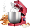 VEVOR Stand Mixer, 10.3 QT Electric Kitchen Mixer, 660W Dough-Mixer, 6 + Pulse Speeds Tilt-head Food-Mixer with Stainless Steel Bowl, Dough Hook, Whisk, Beater, for Baking, Mixing, Whipping & Kneading
