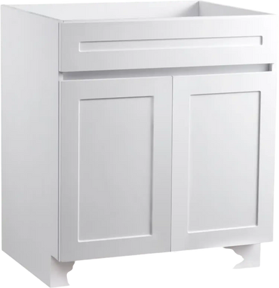 VEVOR White Shaker Base Cabinet, 30-Inch Unassembled Sink Base Cabinet, 30