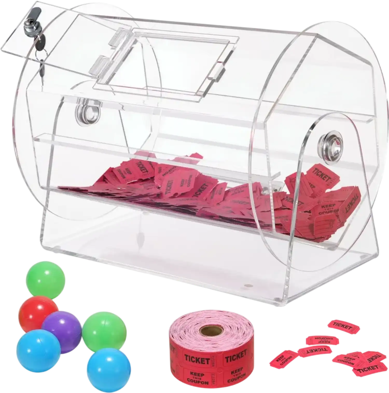 Vevor Raffle Drum Acrylic Ticket Spinning Cage 16.1