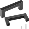 VEVOR 10 Pack Cabinet Pulls, 3in / 76mm Center to Center Slim Square Kitchen Cabinet Drawer, Stainless Steel Modern Kitchen Cupboard Door Handles for Kitchen Bathroom Bar Hardware Matte Black