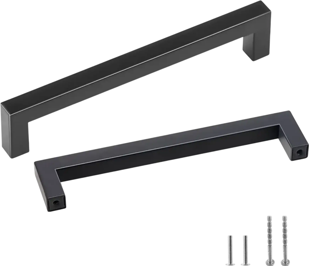 VEVOR 30 Pack Cabinet Pulls, 5.03in / 128mm Center to Center Slim Square Kitchen Cabinet Drawer, Stainless Steel Modern Kitchen Cupboard Door Handles for Kitchen Bathroom Bar Hardware Matte Black