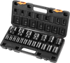 VEVOR Impact Socket Set 1/2 Inches 19 Piece Impact Sockets, Standard Socket Assortment, 1/2 Inches Drive Socket Set Impact Standard SAE (3/8 Inches to 1-1/2 Inches) 6-point Hex Sockets