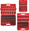 VEVOR 210 Piece Drive Impact Socket Set, 1/4, 3/8, 1/2 Inch, 6 Point Deep & Shallow Impact Sockets, SAE (3/16 to 1-1/4 in) and Metric (4 to 32 mm) Sizes with Extension Bars, Cr-V Steel, Carrying Case