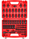 VEVOR 3/8 in Drive Impact Socket Set, 67 Piece, 6 Point Shallow & Deep Impact Sockets, SAE (5/16 in to 3/4 in) and Metric (8 mm to 19 mm), Swivel Sockets, Adapters, Cr-V & Cr-Mo Steel, Carrying Case