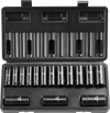 VEVOR 3/8" Drive Impact Socket Set, 15 Piece Deep Socket Set Metric 8-22mm, 6 Point Cr-Mo Alloy Steel for Auto Repair, Easy-to-Read Size Markings, Rugged Construction, Includes Storage Case