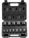 VEVOR 3/8" Drive Impact Socket Set, 12 Piece Shallow Socket Set SAE 5/16"-1", 6 Point Cr-Mo Alloy Steel for Auto Repair, Easy-to-Read Size Markings, Rugged Construction, Includes Storage Case