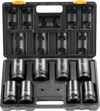 VEVOR 1" Drive Impact Socket Set, 8 Piece Deep Socket Set Metric 27-41mm, 6 Point Cr-Mo Alloy Steel for Auto Repair, Easy-to-Read Size Markings, Rugged Construction, Includes Storage Case