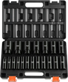VEVOR Impact Socket Set, 1/2" 19 Piece Impact Sockets, Deep Socket, 6-Point Sockets, 1/2" Drive Set 3/8" to 1-1/2", Cr-V Rugged Construction, Easy to Identify, with a Sturdy Storage Case, for Vehicles