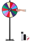 VEVOR 24 inch Spinning Prize Wheel, 14 Slots Spinning Wheel, Roulette Wheel with a Dry Erase and 2 Markers, Tabletop or Floor Standing Win Fortune Spin Games in Party Pub Trade Show Carnival