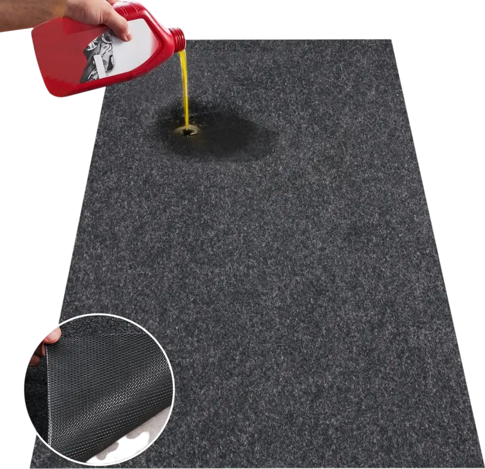 VEVOR Garage Floor Mat, 8'10"x22' Waterproof Protection from Water,Snow, Rain,Mud and Oil for Cars, Non-slip Heavy Duty Containment Mat with TPE Anti-Leak Backing & Easy to Clean & Cuttable