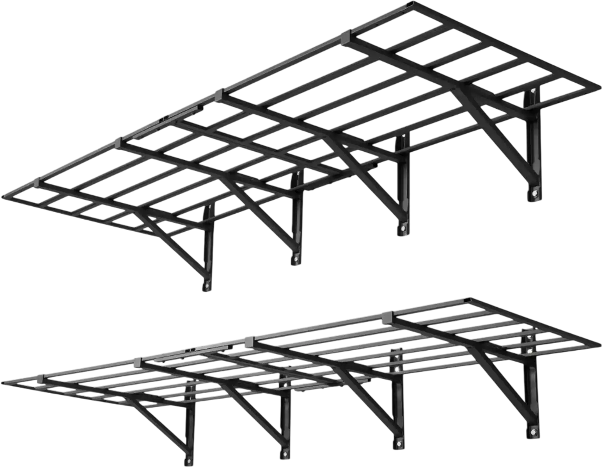 Vevor Garage Shelving 2-Tier Heavy-Duty Wall Mounted 24 x 72