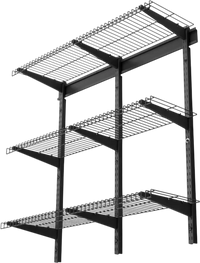 VEVOR 3-Tier Heavy Duty Wall Garage Shelving, 0.9 x 3 ft Steel Wall Mounted Shelving Unit, 11 x 36 Inch Per Shelf Floating Storage Metal Rack for Garage with 450 lbs Total Weight Capacity, Black