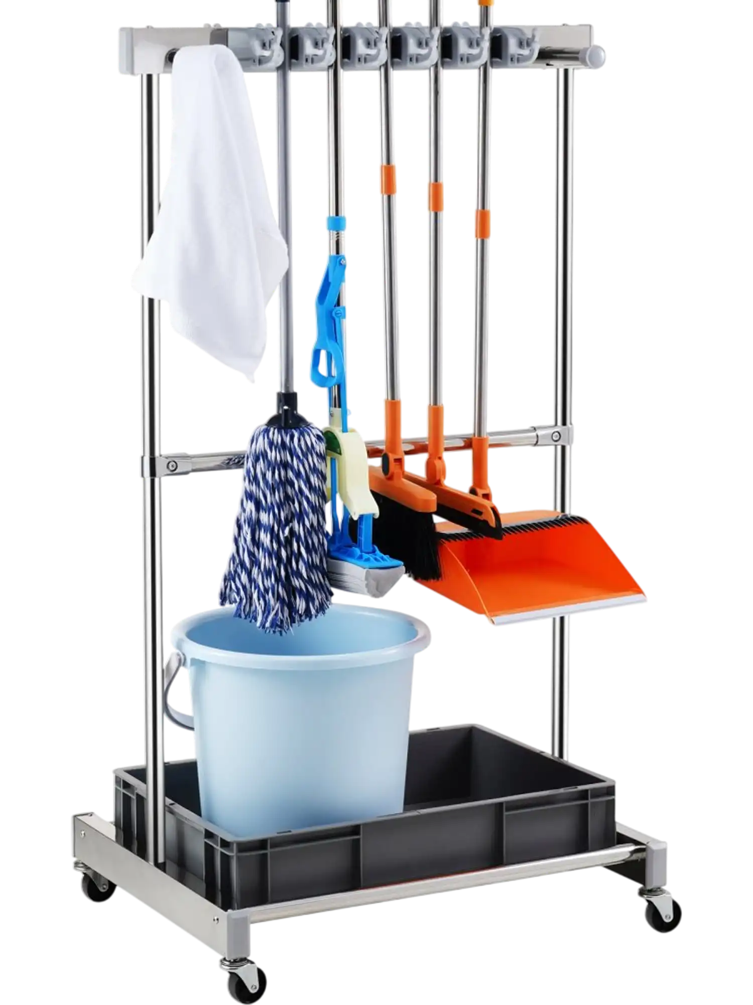 Vevor Garden Tool Organizer 10-Slot Rolling Storage Rack New
