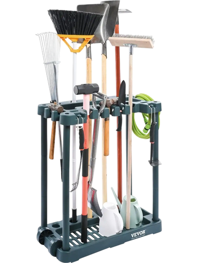 Vevor Garden Tool Organizer 10-Slot Yard Tool Tower Rack New