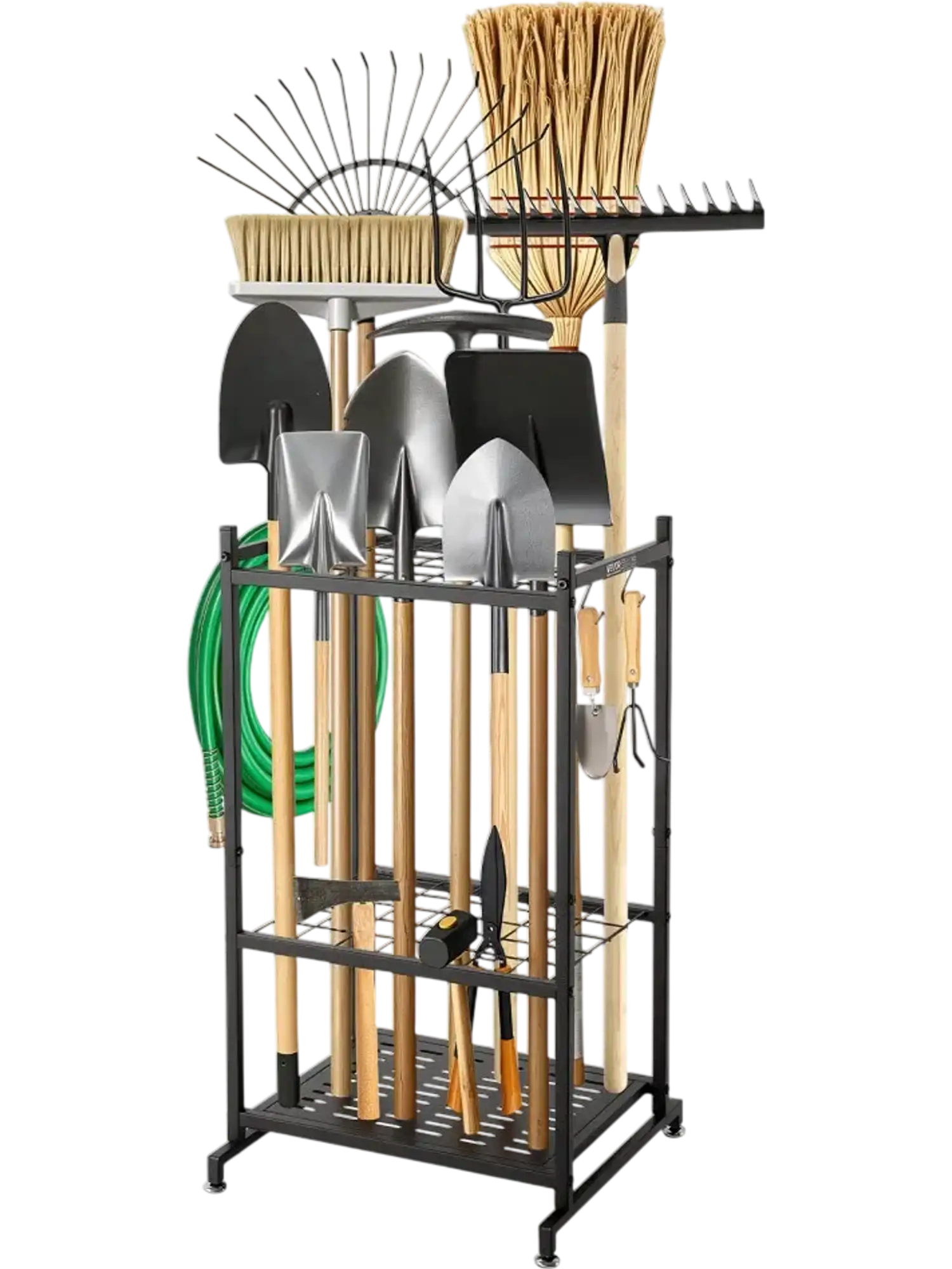 Vevor Garage Storage Rack Garden Tool Organizer with 35 Slots and Hooks New