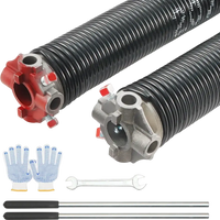 VEVOR Garage Door Torsion Springs, Pair of 0.207 x 2 x 22inch, 16000 Cycles, Garage Door Springs with Non-Slip Winding Bars, Gloves and Mounting Wrench, Electrophoresis Coated for Replacement