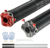 VEVOR Garage Door Torsion Springs, Pair of 0.218 x 2 x 23inch, Garage Door Springs with Non-Slip Winding Bars, 16000 Cycles, Gloves and Mounting Wrench, Electrophoresis Coated for Replacement