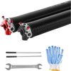VEVOR Garage Door Torsion Springs, Pair of 0.218 x 2 x 26 in, 16000 Cycles, Electrophoresis Black Coated for Replacement, Garage Door Springs with Non-Slip Winding Bars, Gloves and Mounting Wrench
