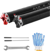 VEVOR Garage Door Torsion Springs, Pair of 0.225 x 2 x 24 in, 16000 Cycles, Electrophoresis Black Coated for Replacement, Garage Door Springs with Non-Slip Winding Bars, Gloves and Mounting Wrench