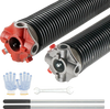 VEVOR Garage Door Torsion Springs, Pair of 0.25 x 2 x 28inch, Garage Door Springs with Non-Slip Winding Bars, 16000 Cycles, Gloves and Mounting Wrench, Electrophoresis Coated for Replacement