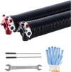 VEVOR Garage Door Torsion Springs, Pair of 0.25 x 2 x 31 in, 16000 Cycles, Electrophoresis Black Coated for Replacement, Garage Door Springs with Non-Slip Winding Bars, Gloves and Mounting Wrench