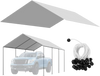 VEVOR Carport Replacement Canopy, 10 x 20 ft Potable Garage Tent Top Tarp, UV-Resistant & Waterproof Car Shelter Tarp, Heavy Duty Car Port Cover with Ball Buggees, Grey, Frame Not Included