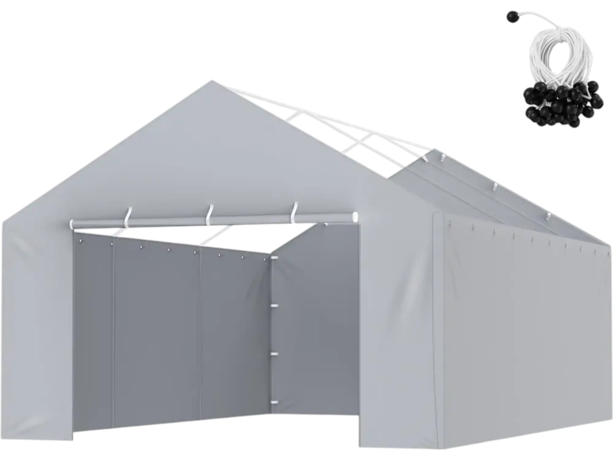 Vevor Carport Replacement Canopy Cover Side Wall 13' x 20' Grey New