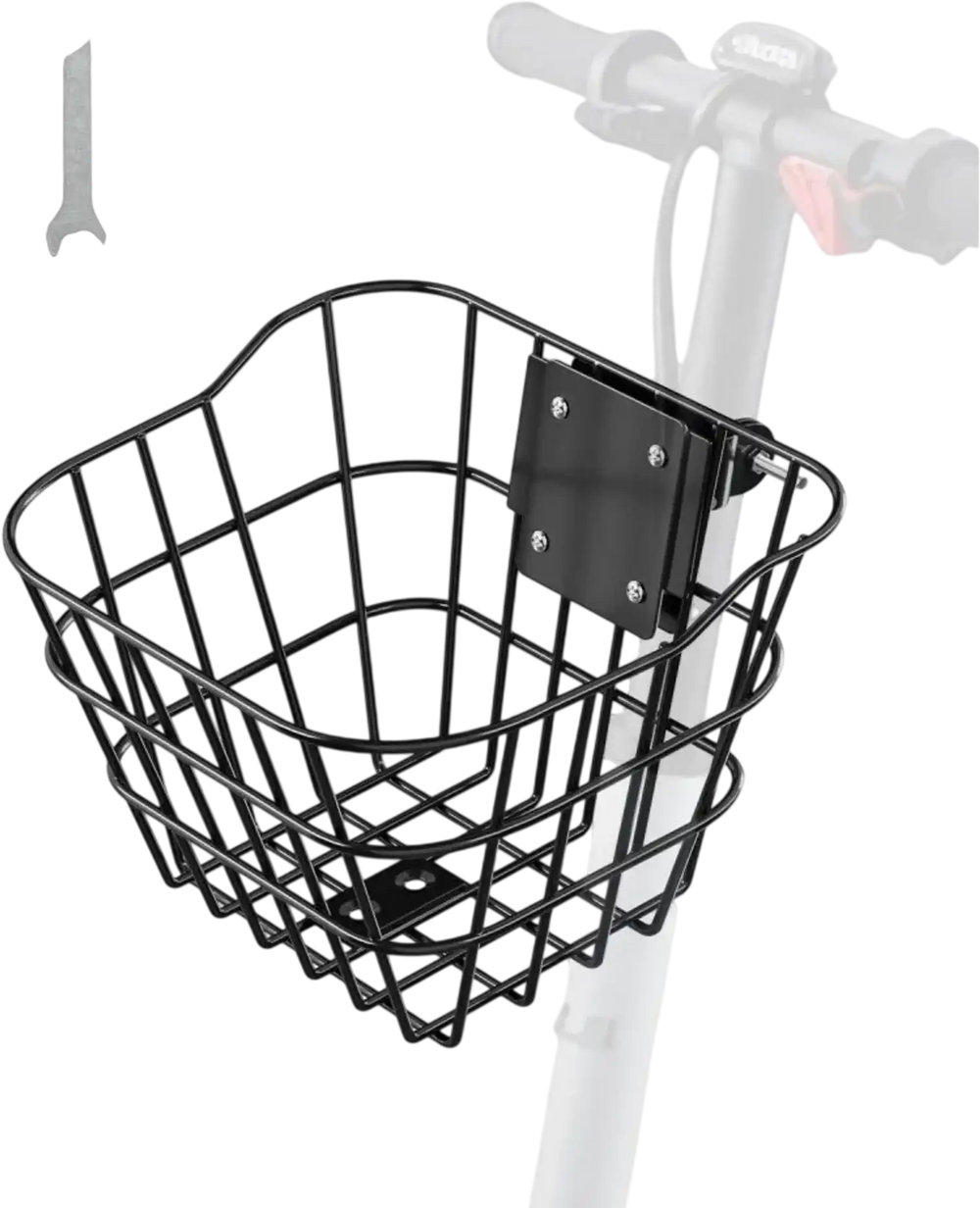 VEVOR Front Bike Basket, Electric Scooter Basket with Fixed Bracket - Max Bearing 20 lbs, Construct from Solid Steel, Kids Bike Basket/Adult Bicycle Basket/Knee Electric Scooter Accessories