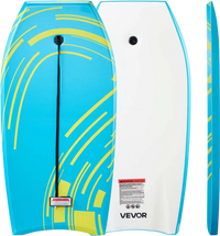 VEVOR 42-Inch Bodyboard, Body Board Trainer with EPS Foam Core & Wrist Leash, UV-Resistant Beach Bodyboard for Beginners, Youth Up to 180 lbs