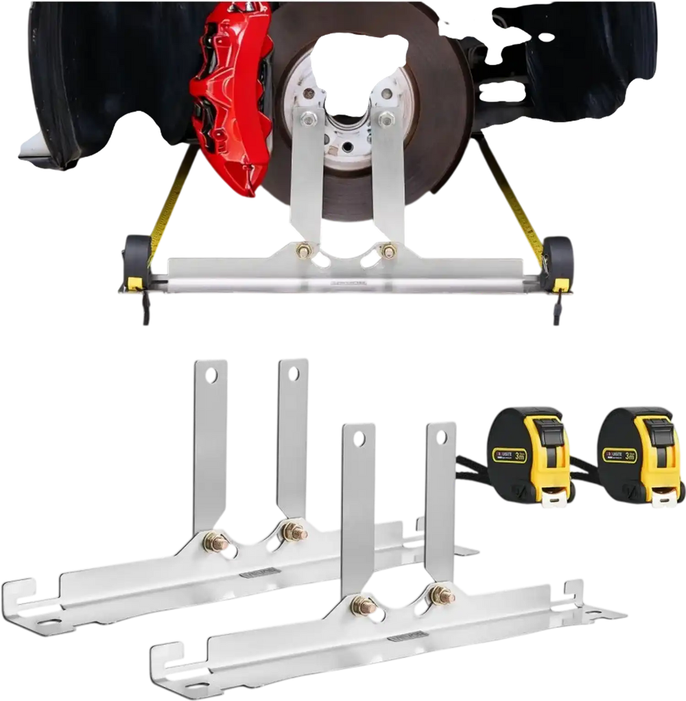 VEVOR Wheel Alignment Tool, 2 PCS Stainless Steel Heavy Duty Toe Alignment Plates with 2 Measuring Tapes, Accurate Automotive Wheel Tools for Home Use, Compatible with Cars, Trucks, SUVs, and Vehicle