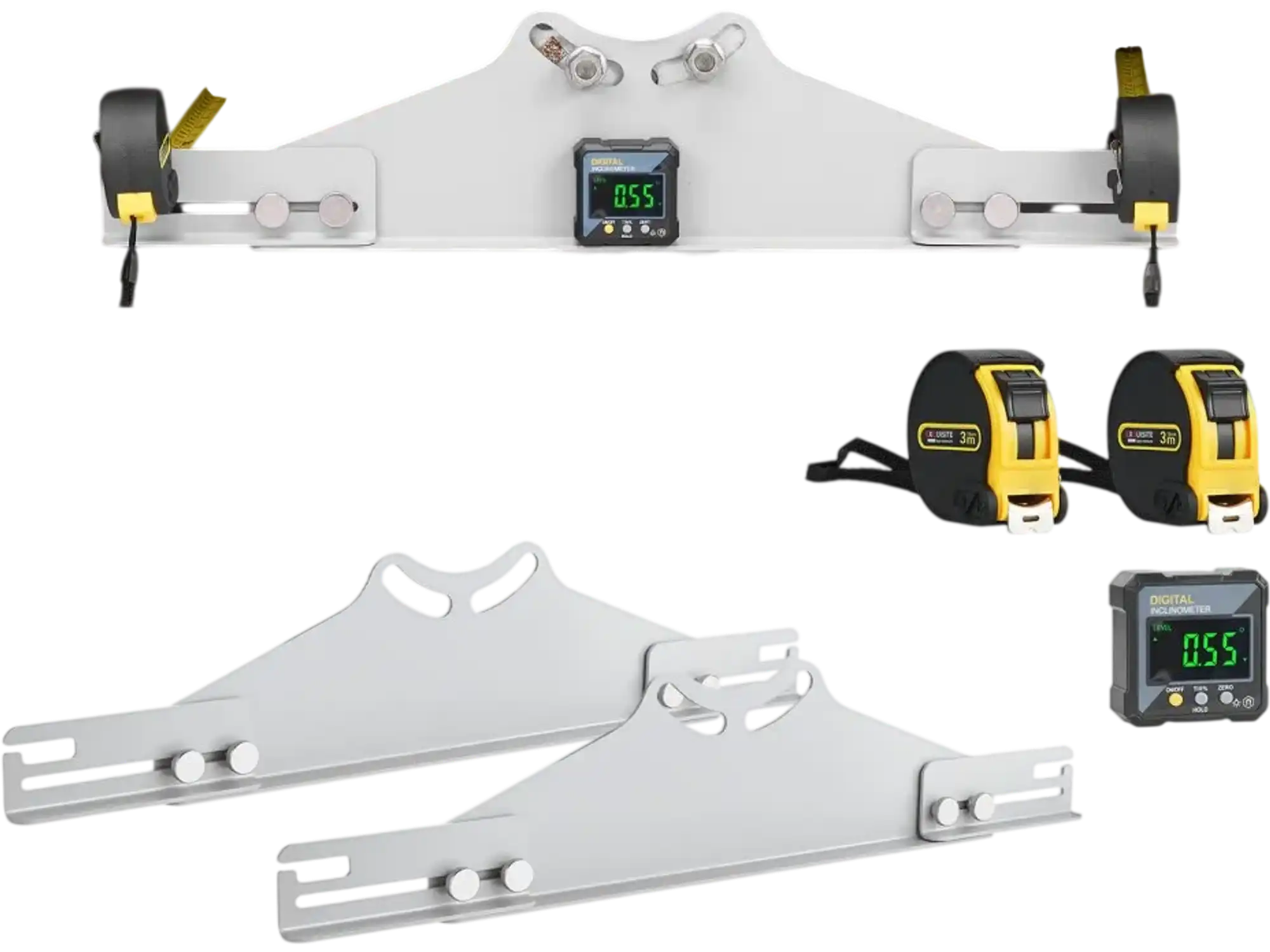 Vevor Wheel Alignment Tool Toe & Camber Alignment Plates with Digital Angle Finder New