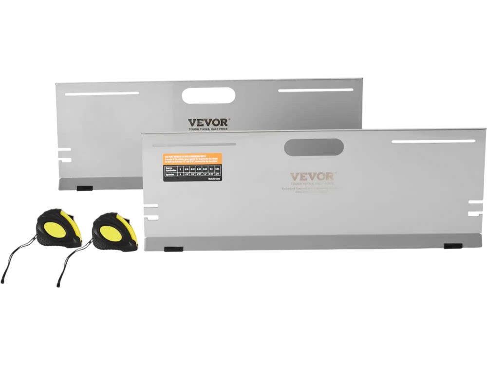 VEVOR Wheel Alignment Tool, 2-Pack Alignment Tool Toe Plates, Stainless Steel Toe Angle Measurement Tool Plate, 4 Alignment Rods and Magnetic Slots, Includes Measuring Tapes & Conversion Chart