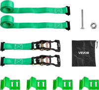 VEVOR Wheel Chock Tie-Down Kit, Chock-Style Trailer Tie Down Strap, Car Tie Down Kit with Buckle, Break Strength 4380 lbs & Working Load 1460 lbs Motorcycle Tie-Down System for ATVs, UTVs & Trailers