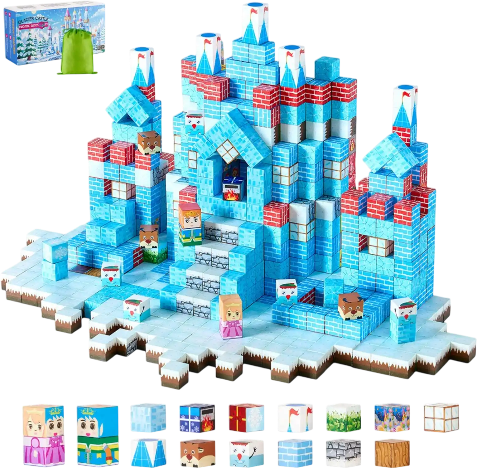 Vevor Magnetic Blocks 150-Piece Glacier Castle Set STEM Montessori Sensory Toy New