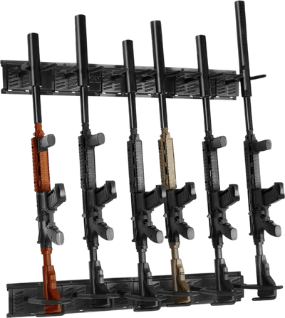 VEVOR Gun Rack, Indoor Gun Rack Wall Mount, 6-Slot Vertical Rifle Shotgun Gun Rack, 180 lb Heavy Duty Metal Wall Gun Rack Display Stand with Soft Padding