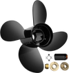 VEVOR Outboard Propeller, Replace for OEM 48-8M8026630, 4-Blade 10.3\" x 13\" Aluminum Boat Propeller, Compatible with Mercury Mariner 25HP Bigfoot/Command Thrust 60Hp Outboard, 13 Tooth Splines, RH