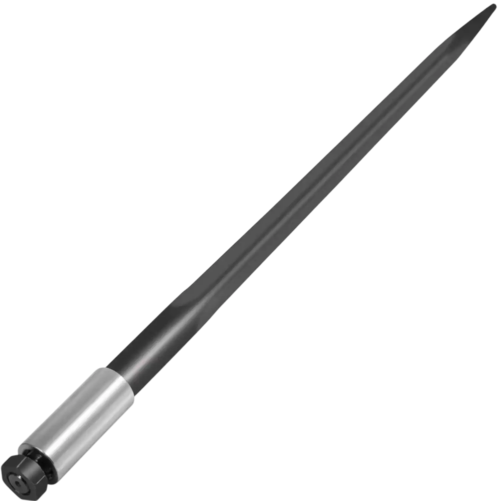 VEVOR Hay Spear 39\" Bale Spear 3600 lbs Capacity, Bale Spike Quick Attach Square Hay Bale Spears 1 3/4\", Black Coated Bale Forks, Bale Hay Spike with Hex Nut and Sleeve for Buckets Tractors Loaders