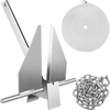 VEVOR Boat Anchor Kit 8.5 lb Fluke Style Anchor, Hot Dipped Galvanized Steel Fluke Anchor, Marine Anchor with Anchor, Rope, Shackles, Chain for Boat Mooring on The Beach, Boats from 15\'-24\'