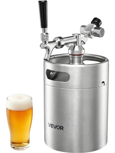 Vevor Mini Keg 128 oz Pressurized Growler Tap System New