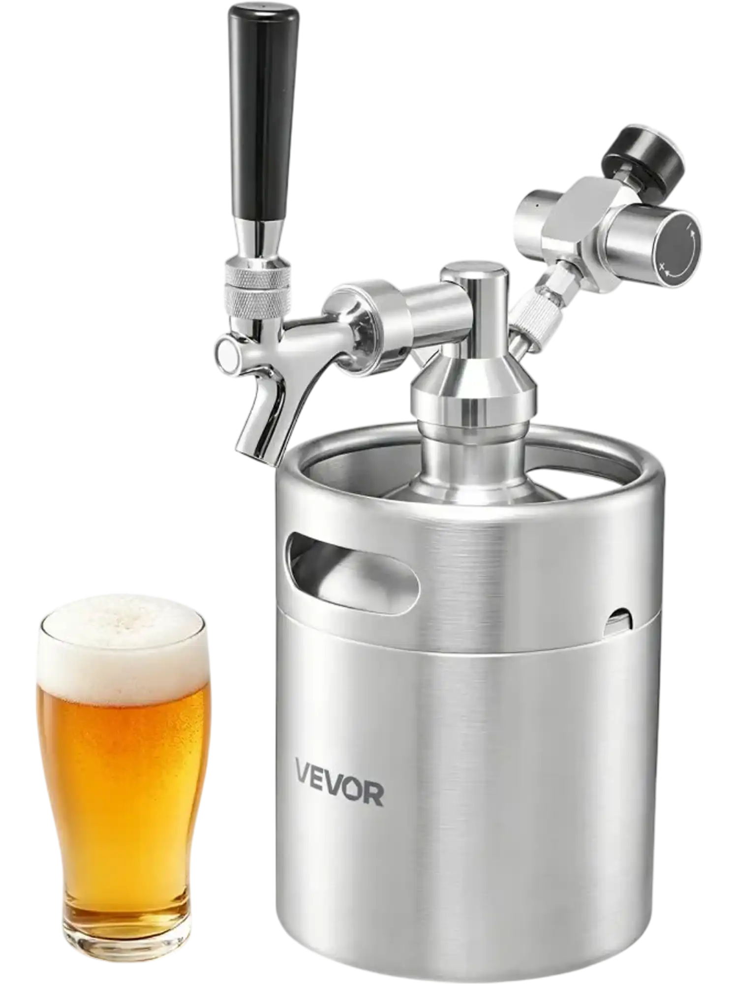 Vevor Mini Keg 64oz Pressurized Growler Tap System Beer Kit New