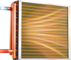 VEVOR Water to Air Heat Exchanger, 18 x 18 in Finned Tube HVAC Heat Exchanger Coil with Copper Tubes & Aluminum Fins, 120K BTU Output for Outdoor Wood Furnace, Hydronic Heating & Cooling Systems