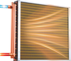 VEVOR Water to Air Heat Exchanger, 22 x 22 in Finned Tube HVAC Heat Exchanger Coil with Copper Tubes & Aluminum Fins, 190K BTU Output for Outdoor Wood Furnace, Hydronic Heating & Cooling Systems