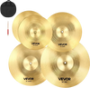 VEVOR Cymbal Pack, 4 Pieces Cymbals for Drum Set, Alloy Cymbals Drum Set Includes 14-inch Hi-Hats, 16-inch Crash, 18-inch Crash, 20-inch Ride, Drumsticks & Cymbal Bag, Alloy Cymbal Pack for Drummer