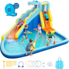 VEVOR Inflatable Bounce House, 11.6 x 13.1 x 7.7 ft Inflatable Bounce House Water Slide, Bouncer Castle with Bounces Zone, Climbing Wall, Splash Pool & Water Ring Toss, for 3 to 4 Kids Ages 3 to 8