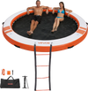 VEVOR Inflatable Floating Dock, 10 FT Inflatable Dock Platform, Non-Slip Water Air Mat with Portable Carrying Bag & Detachable Ladder, Floating Water Platform Island Raft for Pool Beach Ocean, Orange