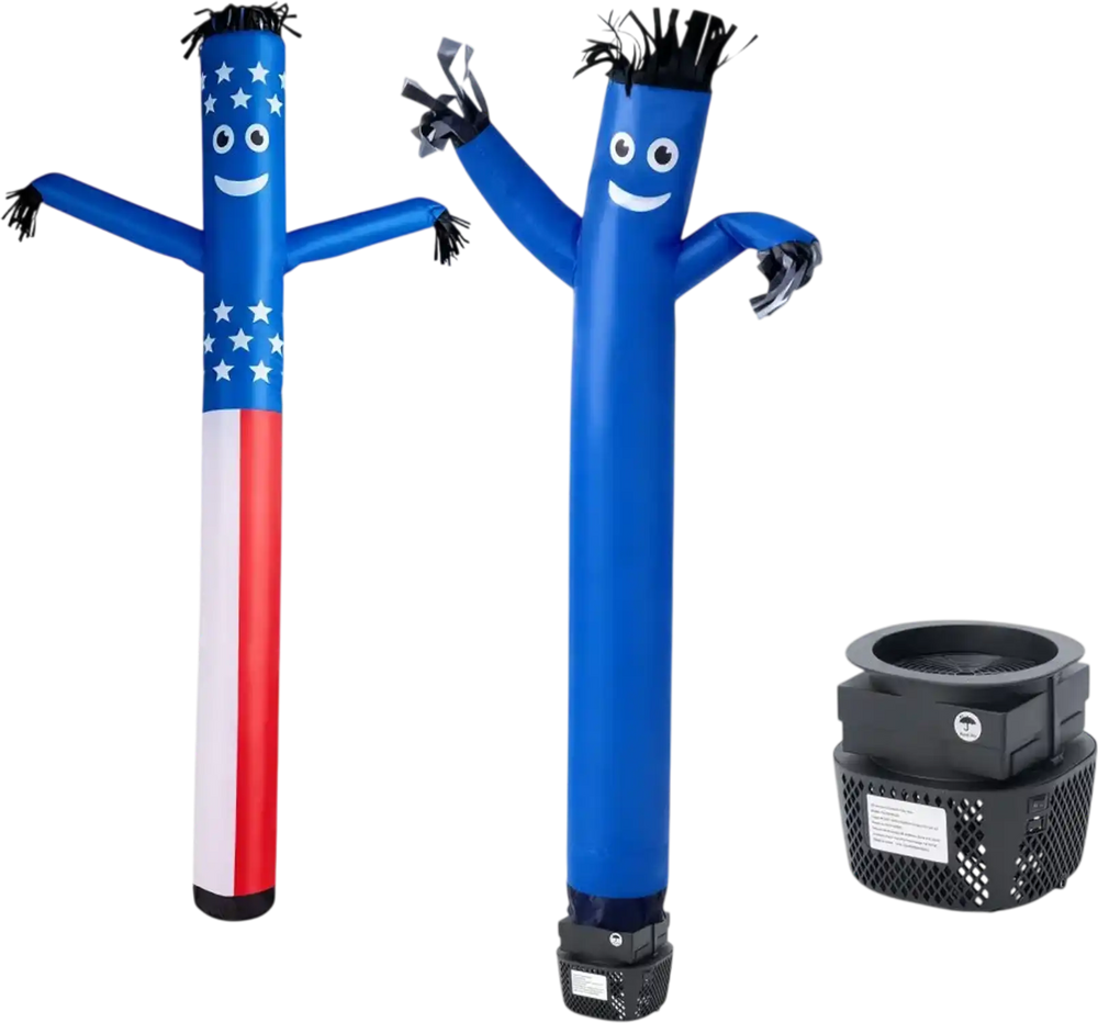 VEVOR Inflatable Tube Man with Blower, 6 ft Tall, Wacky Waving Wind Flying Inflatable Dancing Tube Guy with 1/15 HP IPX3 Waterproof Blower Fan, for Outdoor Advertising Business Store Party Decoration