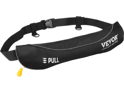 Vevor Life Vest Manual Inflatable Belt Pack for Adults Black New