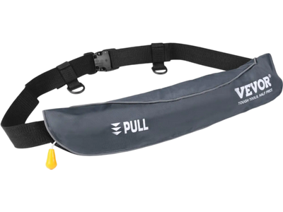 Vevor Inflatable PFD Belt Manual Belt Pack for Adults Gray New